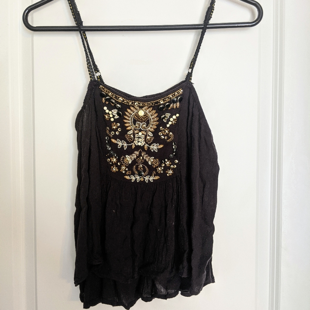 Urban Outfitters (Ecote) Beaded Cropped Cami - Picture 2 of 3